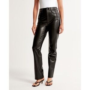 Abercrombie and Fitch Vegan Leather 90s Straight Pant NWT 34/18R